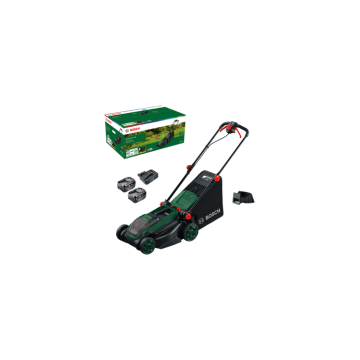 Tondeuse à gazon sans fil ROTAK18V2-38 - BOSCH - 2 batteries 4,0 Ah - chargeur - 06008B9M00