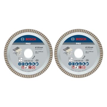 Kit de 2 disques diamant PRO CERAMIC 125mm - BOSCH - 061599766Z