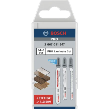 Jeu de lames de scie sauteuse PRO pour stratifié, 15 pièces - BOSCH - 2607011947