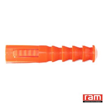 Seau de 100 chevilles R14 oranges sans collerette - 9076