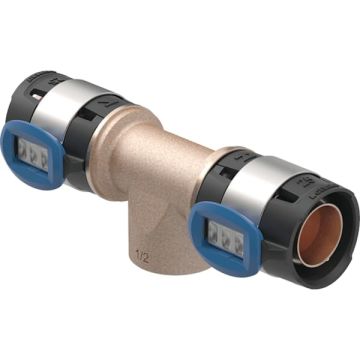 Té FlowFit filetage femelle - DN. 25 / 20 - Ø 32 x 32 mm x Rp. 3/4'' - GEBERIT - 620.163.00.1