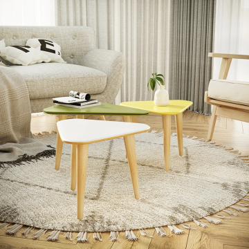 Lot de 2 pieds de table basse en bois - H.30cm