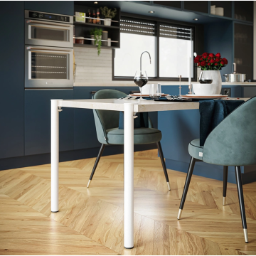 Lot de 2 pieds cylindriques DECO-GEM pour table basse en acier à vis-étau Topaze, H.75 cm