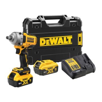 Boulonneuse à chocs 1/2' compacte xr 18v 5.0ah li-ion brushless dewalt jonc de sécurité - dcf891p2t-qw