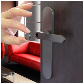 Ensemble poignée aluminium sur plaque acier meudon k cadap - meudonk