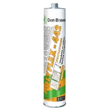 Mastic-colle polyuréthane - bâtiment - cartouche 300 ml - Polyflex 442 DEN BRAVEN - GRIS - 31000232