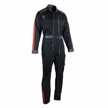 Combinaison de travail double zip FACOM Ship Noir/Gris/Rouge Taille M - FXWW4000E-M