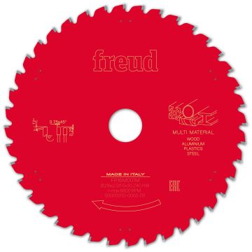 Lame pour scie circulaire portative freud - ø216 2/1,6 al30 z40 tpb 0° - f03fs09887 -fr16m001m