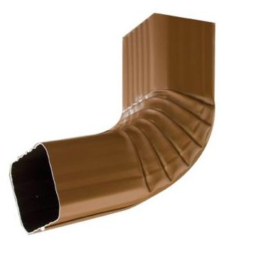 Coude frontal pour gouttière Aluminium 60x80 mm Coloris au choix