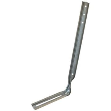 Hampe chantournée pour fixation gouttière Aluminium sur chevrons