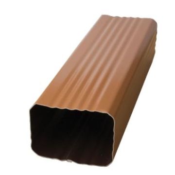 Tube de descente Aluminium rectangulaire 3 mètres Coloris au choix