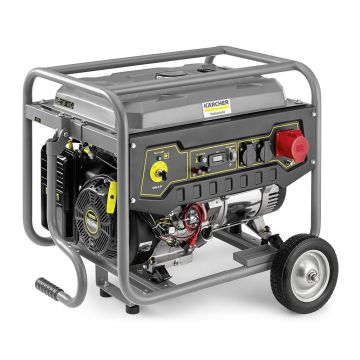Groupe électrogène 7kw triphasé 400v moteur à essence 4 temps 25l Pgg 8/3