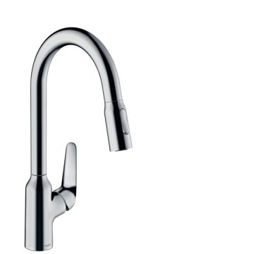 Mitigeur de cuisine focus m42 220 avec douchette extractible 2 jets finition chromé