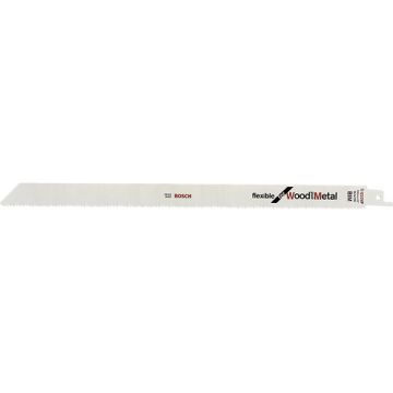 Lame de scie sabre pour bois avec métal, coupe droite fine, Réf. Bosch : S 1122 VF, Qualité de lame de scie BiM, Long. totale 225 mm
