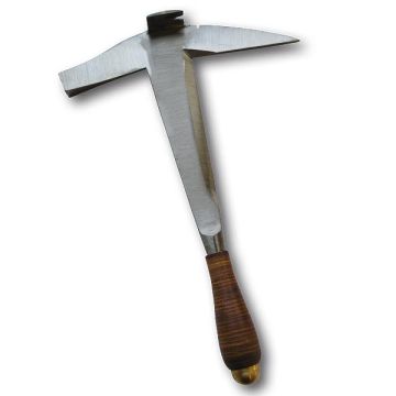 Marteau de couvreur droit manche cuir panne large