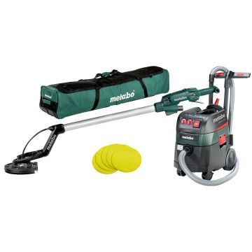 Ponceuse à bras lsv 5-225 sac + aspirateur asr 35 l acp + 25 abrasifs metabo - 690885000