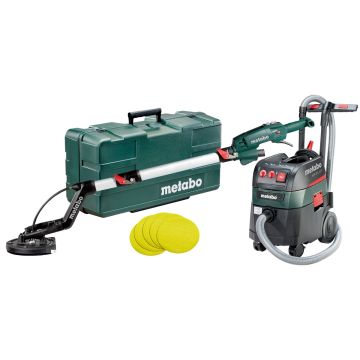 Ponceuse à bras lsv 5-225 comfort coffret + aspirateur asr 35 l acp + 25 abrasifs metabo - 690886000