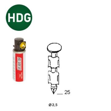 Pack pointe JDB 20° 25x25 annelée HDG avec gaz - P2025256