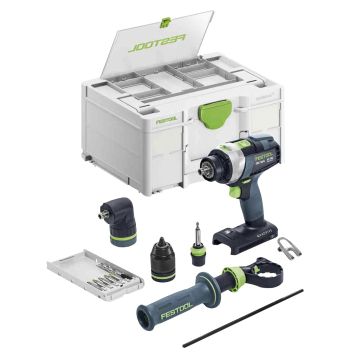 Perceuse à percussion festool quadrive tpc 18/4 i-basic-set (machine seule systainer sys3 df m 187 accessoires)
