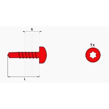Vis autoperceuses ac tcx 4.2x19 scellit - boite de 500 - tcx42019