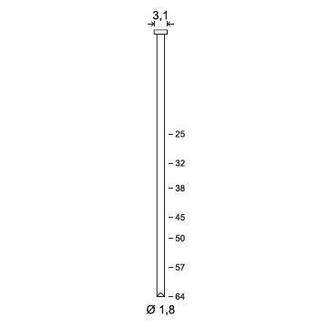 Pointes finettes DA Brads inox A2 - Boite de 10000 pièces - Longueur au choix