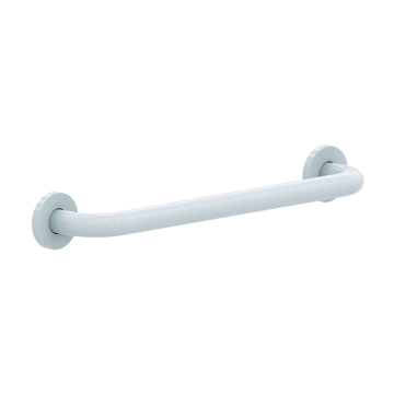 Barre d'appui droite en acier époxy blanc - 400 mm (sans vis) - Ø 25 mm - PRESTO - 60341
