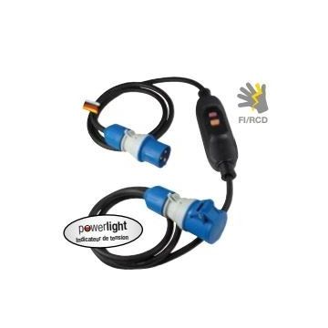 Rallonge CEI avec disjoncteur de protection PRCD IP44 - SCHWABE - 45224