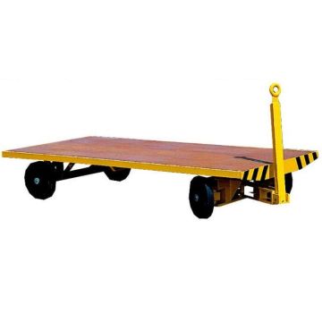 Remorque industrielle tractable sur fusées articulées 1 essieu directeur 3000 kg - Dimensions au choix