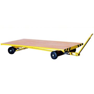 Remorque industrielle tractable sur fusées articulées 2 essieux directeurs 5000 kg - Dimensions au choix