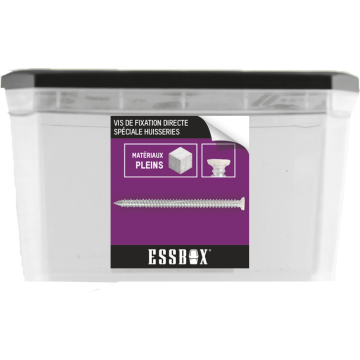 Vis ESSBOX SCELL-IT Béton - RAL9016 - Ø7,5 mm x 122 mm - Boite de 100 - EX-91153975122