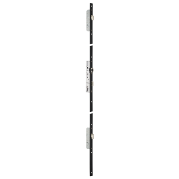 Serrure 3 points TF3 pêne dormant 1/2 tour 41 mm STREMLER pêne D basc. court+fourreau U24x6 Axe 26 - 6470.41.4D