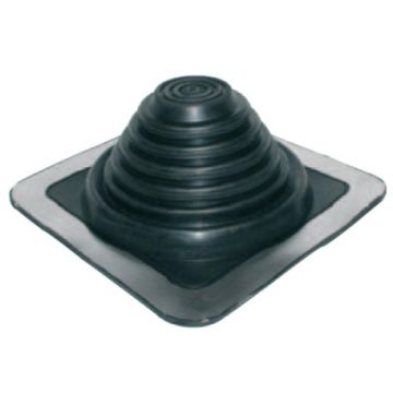 Sortie de toit Pipeco embase carrée N°4 100°C ETANCO - Noir - Ø70 à 177 -188041