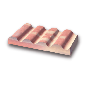 Closoir ondulé à bords jointifs 230 FR flamme 