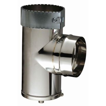 Té de purge spécial flex tubage Ø150 POUJOULAT TPI 150 - 45150073