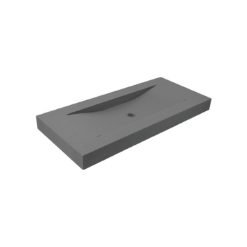Plan vasque aero livre avec 2 equerres de fixation et un vidage en laiton chrome