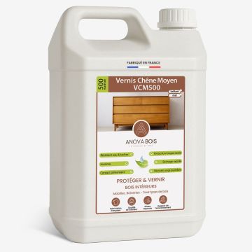Vernis Chêne Moyen VCM500 - Mat ou Brillant AnovaBois - Conditionnement au choix
