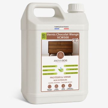 Vernis Chocolat Wengé VCW500 - Mat ou Brillant AnovaBois - Conditionnement au choix