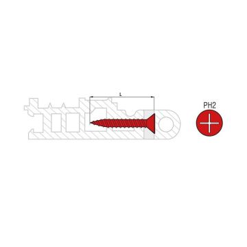 Boîte 1000 Vis PVC PLAST tête fraisée blanche SCELL-IT - 4.2 x 30 mm - PH2 - PVCPW42030