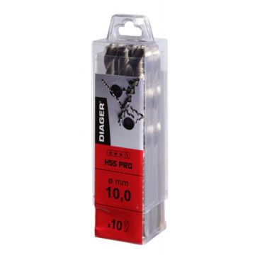 Foret métaux hss diager pro - série courte - ø9.5 - pack de 10 forets - 726d09.5