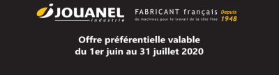 Opération coupe offerte sur les plieuses Jouanel