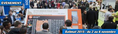 Salon Batimat 2015 : Du 2 au 6 novembre à Paris Nord Villepinte