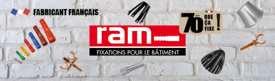 RAM, spécialiste des fixations pour le bâtiment depuis 1951